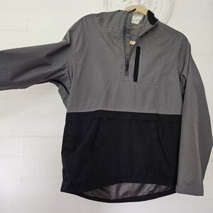 Figs Gray and Black Windbreaker Jacket
